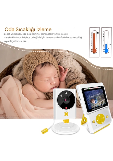 Bebek Dadı Güvenlik Kamerası İki Yönlü Konuşma Sıcaklık İzleme