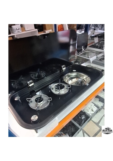 Kombinasyon İkili Ocak Evyeli 76x36.5 Cm Yatek Karavan Tekne