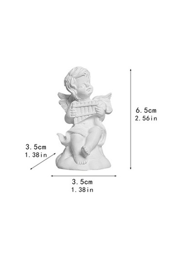 Lijinxu Küçük Melek Heykeli Reçine 3.5x3.5x6.5cm-flüt