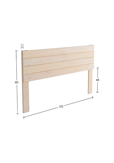 Ahşap Ayaklı Yatak Başlığı Naturel 170 Cm