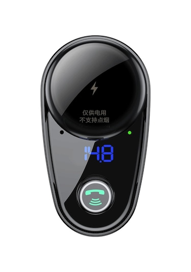 Baseus Araba Kablosuz Bluetooth V4.2 Fm Verici Mp3 Çalar 3.4a Çift Usb Araç Şarj Cihazı, U-disk Ve Eller Serbest Arama Desteği Siyah