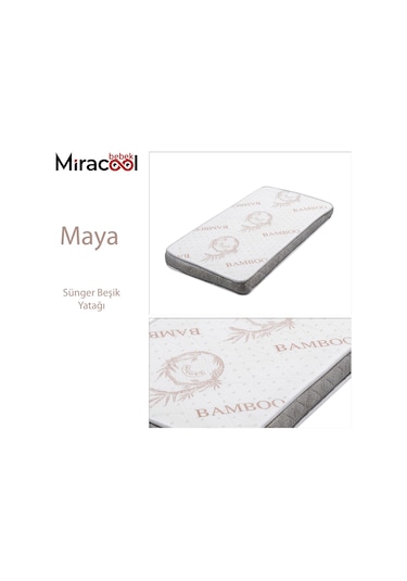 Bambo Maya Beşik Yatağı 70x110cm Bebek Yatak Oyun Parkı Yatak