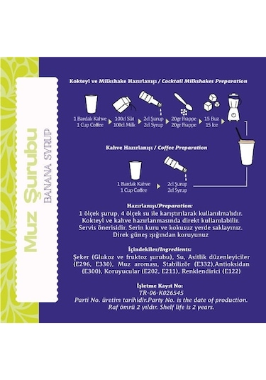 Oze Muz Şurubu 50 ML