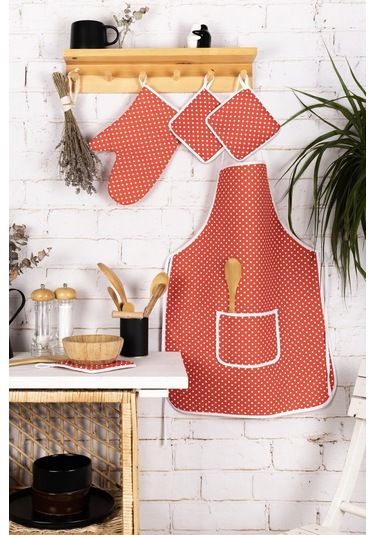 3 Parça Sıvı Geçirmez Mutfak Önlüğü Isıya Dayanıklı Fırın Eldiveni Ve Tutacak & Mutfak Pişirme Seti