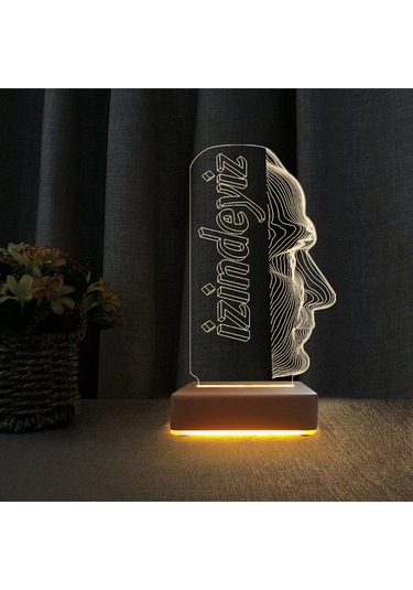 Ataturk Tasarım 3d Led Lamba Öğretmene Hediye Atam Lambası