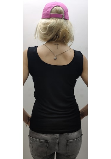 Kalin Askılı Baskılı Kolsuz Tişört S/3xl Siyah