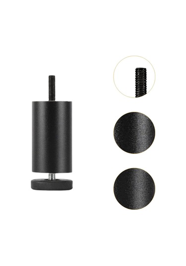 Suntek 2x Ayarlanabilir Mobilya Bacakları Alüminyum 6-cm-siyah Siyah