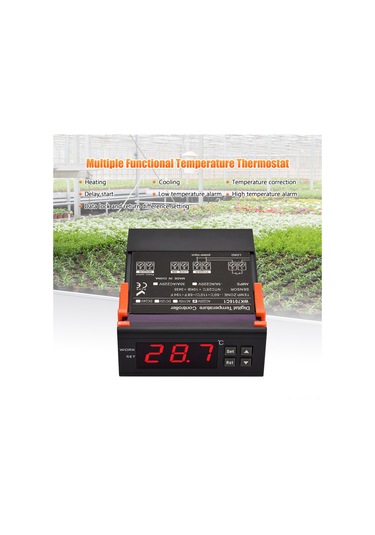 Mufunye Wk7016c1 Akıllı Sıcaklık Kontrol Cihazı - 5a 220v, Otomatik Isıtma/soğutma, Doğrulama, Gecikme Koruması, Veri Kilidi, Abs Malzeme