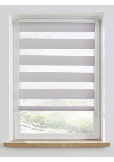 Kidmex Beyaz Bambu Zebra Stor Güneşlik Perde