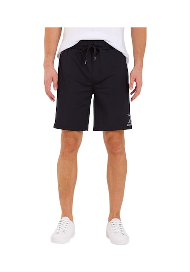 Adams Erkek Reflektör Logo Regular Fit Cepli Spor Şort Siyah