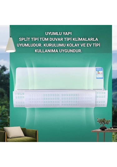 Coofbe Delikli Yapışkanlı Ayarlanabilir Klima Hava Yönlendirici Aparat Klima Aparatı Siperlik Yön Aparatı