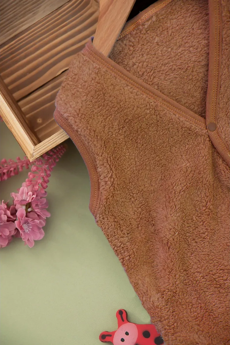 Ay Yıldız Çocuklar İçin Teddy Yelek Kolsuz 330312204 Koyu Kahverengi