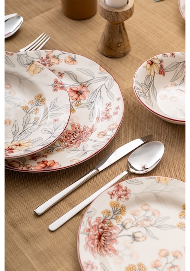 İstanbul Porselen Ayasofya 24 Parça 6 Kişilik Yemek Takımı Çok Renkli