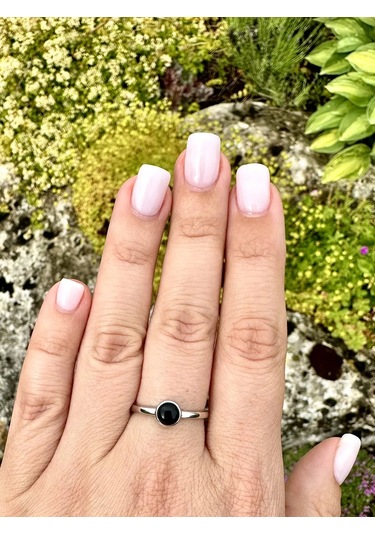 Elana Doğal Siyah Akikli Yüzük 151301035 Siyah