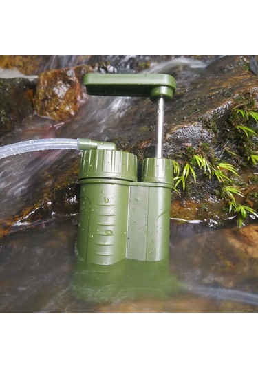 Butu Su Filtresi Pompa Seti Taşınabilir Su Arıtma Acil Açık Su Filtrasyon Sistemi Yürüyüş Hayatta Kalma Dişli