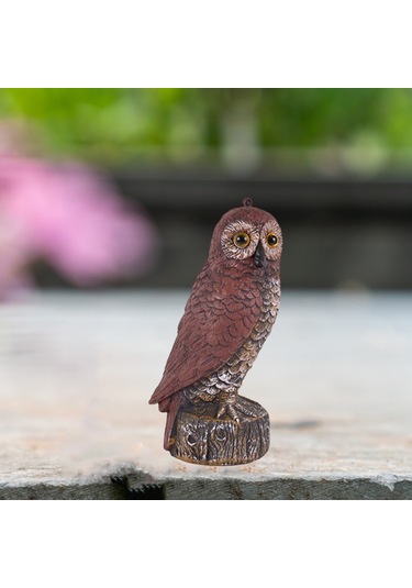 Homyl Sahte Baykuş Korkuluk Heykeli Yard Için Kuşları F