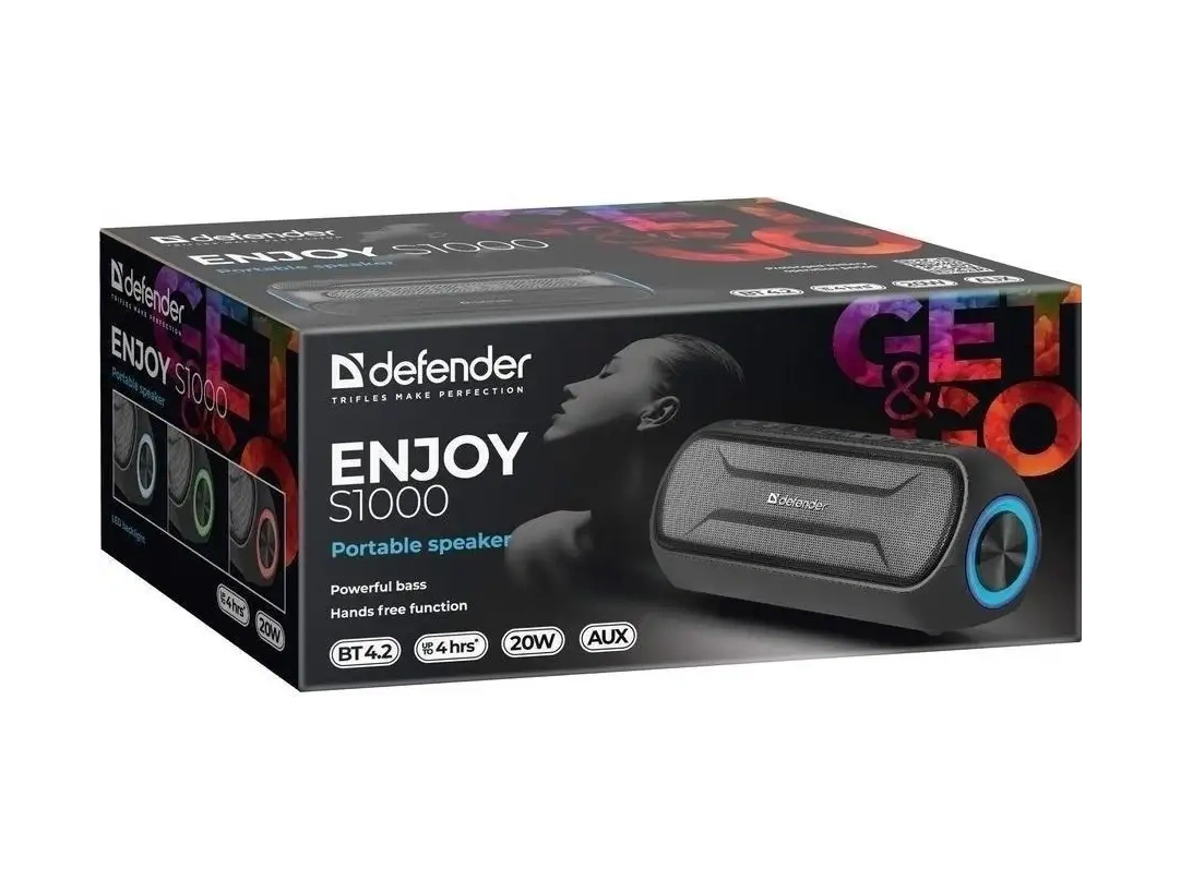 Defender Kablosuz Bluetooth Hoparlör, Aydınlatmalı 8859765