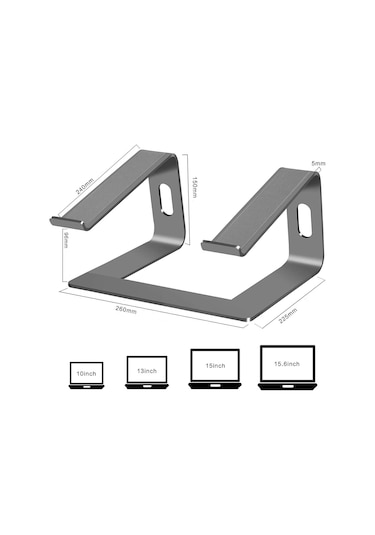 Idock M5 Alüminyum Ergonomik Apple Uyumlu MacBook Bilgisayar Standı Space Gray