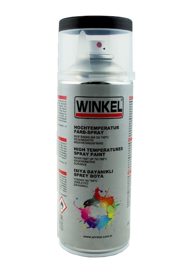 Winkel 700 Derecec Isıya Dayanıklı Siyah Mat Sprey Boya 400 ML