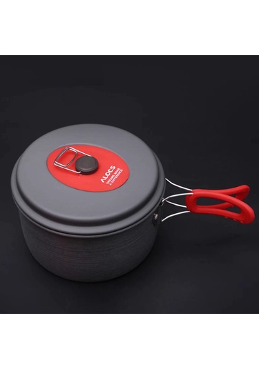 Alocs 2 3 Kişilik Kamp Tencere Tava Çaydanlık Seti Pro Seri Çok Renkli