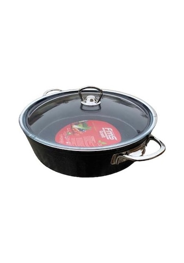 Fms Basık 26 Cm Granit Tencere Gri Gri