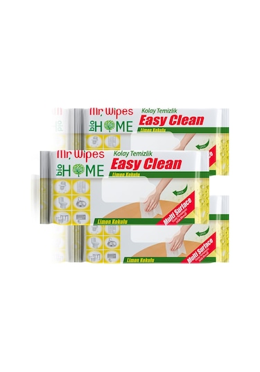 Mr. Wipes Limon Kokulu Yüzey Temizleme Mendili 3 x 40 Adet