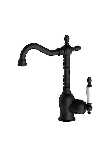 Gpd Retro Tek Gövde Lavabo Bataryası Siyah Mtl180-S