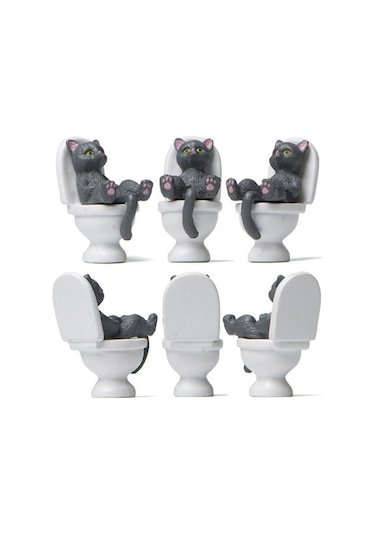 Siyah Güzellik Kedi Heykeli Komik Hafif İlham Verdi