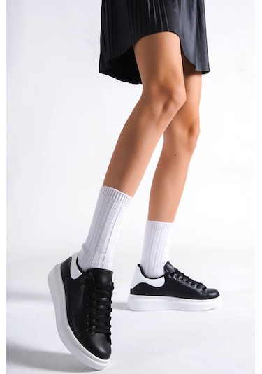 Kocadal Kocadal Samira Beyaz Detaylı Siyah Spor Ayakkabı Muhtelif