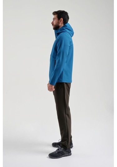 Exuma 2311100 Erkek Petrol Mavisi Yağmur Rüzgar Geçirmez Softshell Özellikli Mont 001