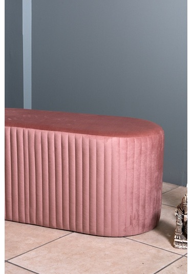 Velluto Lungo Rose Puf-gül Kurusu 90 Cm Kapitoneli Uzun&oval Puf&bench&koltuk&pofuduk Makyaj Puff