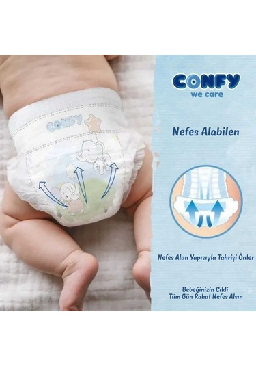 Confy Premium 2 Numara Bebek Bezi Mini 3 - 6 Kg 200 Adet