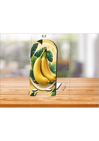 2 Adet Ahşap Muz Telefon Tutucu Masaüstü Telefon Çok Renkli