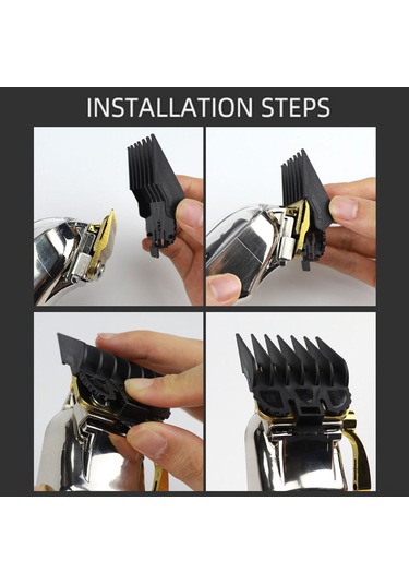 Vkemall Wahl Saç Kesme Makinesi İçin 8 Parça Limit Tarak Seti - Çok Renkli Pp Ve Abs Malzeme