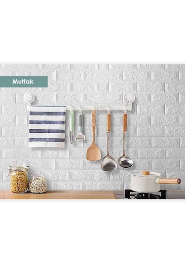 Renkli Duvarlar Kendinden Yapışkanlı Esnek Sünger Tuğla Duvar Kağıdı Paneli