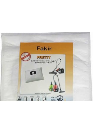 Fakir Pretty / Bs 120 Süpürge Kumaş Toz Torbası (20 Adet)