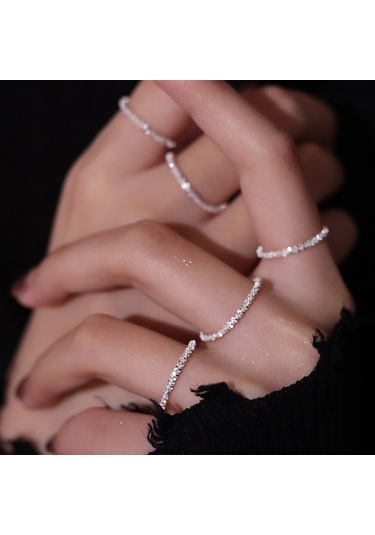 Kadınlar İçin Özel Olarak Tasarlanmış Benzersiz Düz Bantlı Yüzük No.2 Çok Renkli