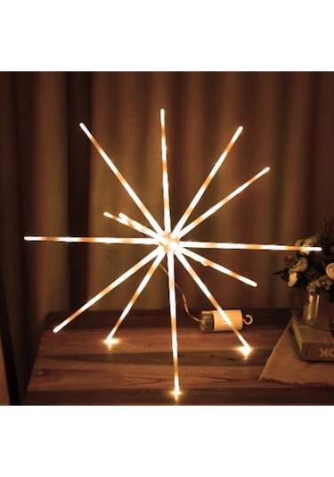 Pilli Dekoratif 8 Mod Kumandalı Günışığı Sarkıt Fişek Led 8 Mod