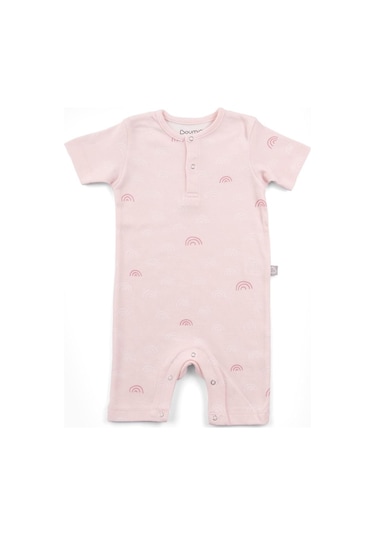 Boumini Kısa Kollu Şort Bebek Tulum Pembe Gökkuşağı-pembe Pembe