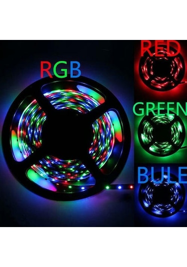 5 Metre Led Şerit Aydınlatma Rgb Tak Çalıştır Led
