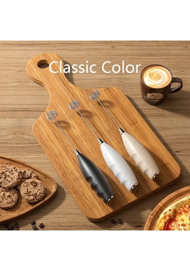 Fochsia 1 Adet Mini Süt Karıştırıcı El Köpük Makinesi, Latte Karıştırma Kahve Köpüğü Matcha Sıcak Çikolata Çırpıcı, Kaki