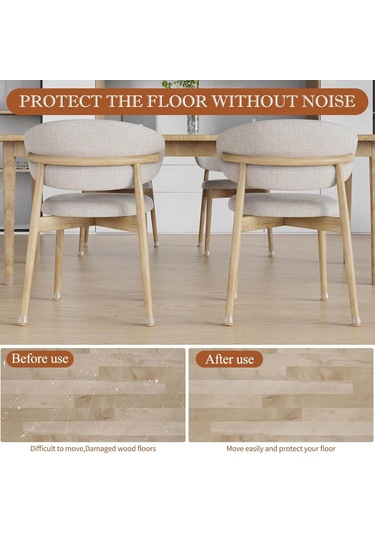 20 Adet, Parke Zeminler İçin Sandalye Bacak Zemin Koruyucular, Keçe Mobilya Pedleri Silikon Sandalye Çorapları Bacak Kapakları, Mobilya Koruyucuları, Orta Ham