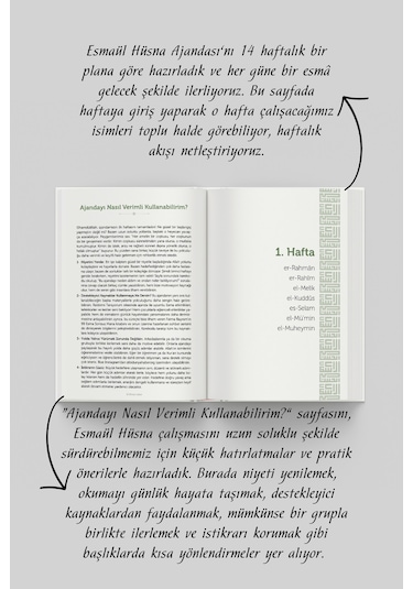 Serra Esmaül Hüsna Ajandası Elit Seri Çok Renkli