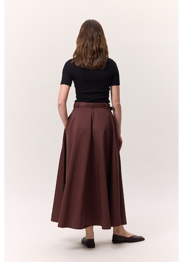 Premıum Geniş Etek Bordo Bordo