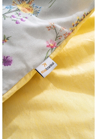 Begonvil Çift Kişilik Nevresim Takımı Pamuklu MAVI