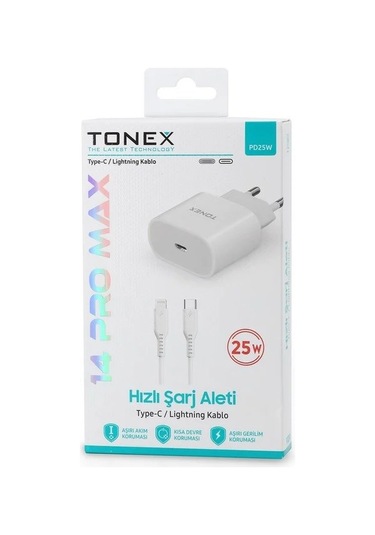 Tonex Pd25w Type-c To Lightning 25w 3.4a Yeni Nesil Şarj Seti