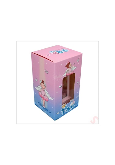 Uçuşan Simli,12,5cm X 5cm Led Işıklı Balerin Fener Küre - C