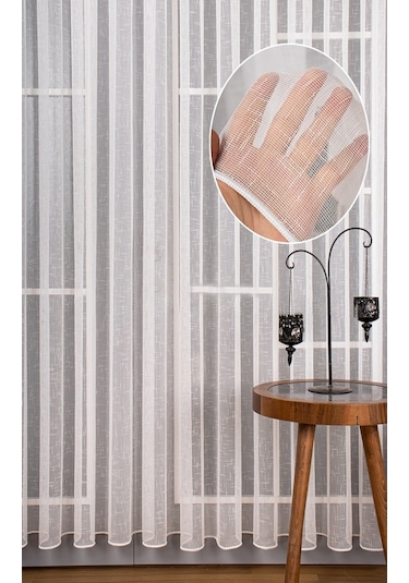 Evdepo Home Kullanıma Hazır Keten Tül Perde (540611657)
