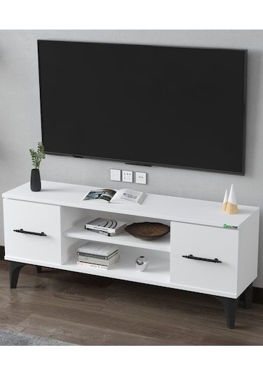 Garaj Home Raflı Tv Sehbası Beyaz Çok Renkli