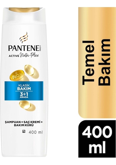 Pantene Klasik Bakım Şampuanı 3'ü 1 Arada 400 Ml Beyaz